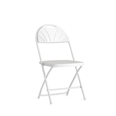 HERCULES Series 650 lb. Capacity White Plastic Fan Back Folding Chair ...
