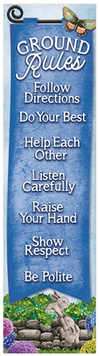 Curiosity Garden Ground Rules Banner, Vertical - Fisher Hawaii