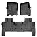 SMARTLINER 2 Rows Custom Fit Floor Liners Compatible with 2011 - 2017 Ford Expedition 8 Passenger (Gasoline | 2nd row fits with bench seats) SA0183/B0183 - view 2