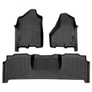 SMARTLINER 2 Rows Custom Fit Floor Liners Compatible with 2019 - 2025 Ram 2500 Mega Cab (Gasoline | Carpet | 1st row Not over the hump | No PTO Kit | No 4x4 shifters | 2nd row fits with 1st row Bucket seats) SA0450/B0451 - view 2