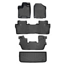 SMARTLINER 4 Rows Custom Fit Floor Liners Compatible with 2016 - 2022 Honda Pilot 7 Passenger (Gasoline | Fits 7 Passenger Elite | Cargo with Upper Deck Position) SA0200/B0200/C0219/E0219 - view 2