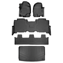 SMARTLINER 4 Rows Custom Fit Floor Liners Compatible with 2018 - 2025 Ford Expedition Max 8 Passenger (Gasoline | 2nd row fits with bench seats | 3rd row fits with 2nd row bench seats) SA0350/B0351/C0351/E0351 - view 2