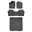 SMARTLINER 3 Rows Custom Fit Floor Liners Compatible with 2016 - 2022 Honda Pilot 7 Passenger and 8 Passenger (Gasoline | Fits Elite Trim )