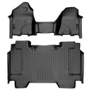 SMARTLINER 2 Rows Custom Fit Floor Liners Compatible with 2019 - 2024 Ram 1500 Crew Cab (Gasoline | Vinyl | 1st Row Over The Hump Coverage | 2nd Row No under-seat storage) SA0427/B0369 - view 2