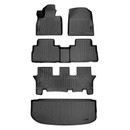 SMARTLINER 4 Rows Custom Fit Floor Liners Compatible with 2020 - 2025 Hyundai Palisade 8 Passenger (Gasoline | 2nd row fits with bench seats | 3rd row fits with 2nd row bench seats) SA0472/B0472/C0417/E0472 - view 2