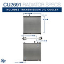 Spectra Premium Radiator CU2691 - view 3