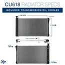 Spectra Premium Radiator CU618 - view 3