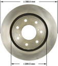 BENDIX PREMIUM DRUM AND ROTOR Disc Brake Rotor PRT6053