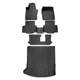 SMARTLINER 4 Rows Custom Fit Floor Liners Compatible with 2024 - 2025 Mazda CX90 8 Passenger (Hybrid | 2nd Row Bench Seats) SA0716/B0716/C0717/D0716 - view 2