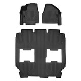 SMARTLINER 3 Rows Custom Fit Floor Liners Compatible with 2017 - 2020 Chrysler Pacifica (Hybrid | Trim line needed for Ultra Console on 1st Row ) SA0232/B0349 - view 2