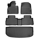 SMARTLINER 3 Rows Custom Fit Floor Liners Compatible with 2020 - 2025 Hyundai Palisade 8 Passenger (Gasoline | 2nd row fits with bench seats)