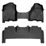 SMARTLINER 2 Rows Custom Fit Floor Liners Compatible with 2012 - 2012 Ram 2500 Mega Cab (Gasoline | Carpet | No PTO Kit | 1st Row Over The Hump Coverage | 1st Row Dual Driver/Passenger Hooks) SA0231/B0305 - view 2