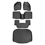 SMARTLINER 4 Rows Custom Fit Floor Liners Compatible with 2011 - 2014 Ford Explorer 8 Passenger (Gasoline | Fits 2nd row Bench Seat) SA0082/B0082/C0082/E0082 - view 2
