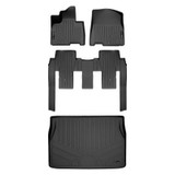 SMARTLINER 3 Rows Custom Fit Floor Liners Compatible with 2022 - 2026 Kia Carnival 8 Passenger (Gasoline | 2nd Row Bench Seats | Fits (LXS and EX and SX & SX Prestige))