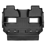 SMARTLINER 2 Rows Custom Fit Floor Liners Compatible with 2015 - 2020 Chevrolet Tahoe 7 Passenger (Gasoline | Bucket seats ) SB0444 - view 2