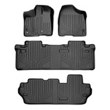 SMARTLINER 3 Rows Custom Fit Floor Liners Compatible with 2013 - 2020 Toyota Sienna 8 Passenger (Gasoline | 3rd row liner With cover for 2nd Row Sliding Track) SA0128/B0083/C0083 - view 2