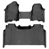 SMARTLINER 2 Rows Custom Fit Floor Liners Compatible with 2019 - 2024 Ram 1500 Crew Cab (Gasoline | Carpet | 1st Row bench |1st Row Over The Hump Coverage | 2nd row With under-seat storage) SA0373/B0374 - view 2