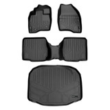 SMARTLINER 3 Rows Custom Fit Floor Liners Compatible with 2015 - 2016 Ford Explorer 7 Passenger (Gasoline | 2nd Row Bucket Seat With Center Console)
