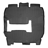 SMARTLINER 2 Rows Custom Fit Floor Liners Compatible with 2017 - 2020 Chrysler Pacifica 7 Passenger (Gasoline | 2nd Row 2 seater Bench Deluxe Seats )