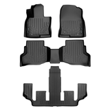 SMARTLINER 3 Rows Custom Fit Floor Liners Compatible with 2016 - 2023 Mazda CX9 6 Passenger (Gasoline | Fits 6 Passenger Bucket | 2nd Row Center Console | 3rd Row liner Requires trimline for 2nd row center console )