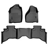 SMARTLINER 2 Rows Custom Fit Floor Liners Compatible with 2013 - 2018 Ram 1500 Quad Cab (Gasoline | Carpet | No PTO Kit | No Over The Hump Coverage | Fits bench & bucket seats) SA0126/B0048 - view 2