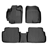 SMARTLINER 2 Rows Custom Fit Floor Liners Compatible with 2009 - 2013 Toyota Corolla (Gasoline | 1st Row With heating vents under seat | Fits Automatic Transmission) SA0012/B0012 - view 2