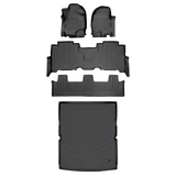 SMARTLINER 4 Rows Custom Fit Floor Liners Compatible with 2018 - 2025 Ford Expedition Max 8 Passenger (Gasoline | 2nd row fits with bench seats | 3rd row fits with 2nd row bench seats) SA0350/B0351/C0351/D0351 - view 2