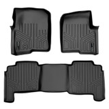 SMARTLINER 2 Rows Custom Fit Floor Liners Compatible with 2004 - 2008 Ford F-150 Super Crew (Gasoline | Carpet | 1st Row Fits Bucket & Bench | 1st Row Not Over The Hump |Not 4x4 Shifters ) SA0175/B0175 - view 2