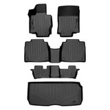 SMARTLINER 4 Rows Custom Fit Floor Liners Compatible with 2020 - 2020 Mercedes-Benz AMG GLS 63 7 Passenger and SUV (Gasoline | with 2nd row Executive Seat Package | Cargo Fits Without Surround system) SA0471/B0498/C0498/E0498 - view 2