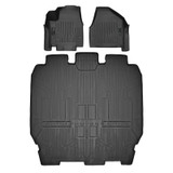 SMARTLINER 3 Rows Custom Fit Floor Liners Compatible with 2017 - 2020 Chrysler Pacifica 7 Passenger (Gasoline | Trimline for 2nd Row Bucket Seats in Hooked Position | Trimline for Ultra Console on 1st Row) SA0232/B0291 - view 2