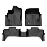 SMARTLINER 2 Rows Custom Fit Floor Liners Compatible with 2022 - 2025 Toyota Tundra Double Cab (Gasoline | Fits all trims including iForce | 2nd row fits with rear under-seat storage) SA0593/B0625 - view 2
