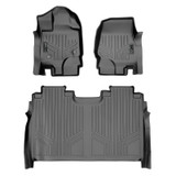 SMARTLINER 2 Rows Custom Fit Floor Liners Compatible with 2015 - 2025 Ford F-150 Super Crew (Gasoline | Carpet and Vinyl | 1st Row No Over The Hump Coverage | 1st Row Bucket seats | No 4x4 Shifters | 2nd Row without Rear Under Seat Storage) SA2167/B2167 - view 2