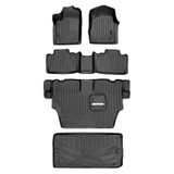 SMARTLINER 4 Rows Custom Fit Floor Liners Compatible with 2013 - 2015 Dodge Durango 7 Passenger (Gasoline | Trimline for Center Console in 2nd Row | 2nd Row Bench | For 2015 models manufactured February or Earlier) SA0127/B0071/C0071/E0113 - view 2