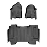 SMARTLINER 2 Rows Custom Fit Floor Liners Compatible with 2019 - 2024 Ram 1500 Crew Cab (Gasoline | Vinyl | 1st Row Bench or Bucket |1st Row No Over The Hump Coverage | 2nd row No Under-Seat Storage) SA0426/B0369 - view 2