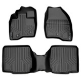 SMARTLINER 2 Rows Custom Fit Floor Liners Compatible with 2017 - 2019 Ford Explorer 7 Passenger (Gasoline | 2nd Row Bucket Seat with Center Console) SA0245/B0109 - view 2