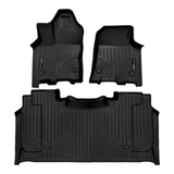 SMARTLINER 2 Rows Custom Fit Floor Liners Compatible with 2025 - 2025 Ram 1500 Crew Cab (Gasoline | Carpet | 1st Row No Over The Hump Coverage | 2nd Row With Under-Seat Storage)