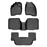 SMARTLINER 3 Rows Custom Fit Floor Liners Compatible with 2011 - 2014 Ford Explorer 8 Passenger (Gasoline | Fits 2nd row Bench Seat) SA0082/B0082/C0082 - view 2