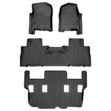 SMARTLINER 3 Rows Custom Fit Floor Liners Compatible with 2007 - 2010 Ford Expedition 7 Passenger (Gasoline | 2nd row fits with Bucket seats without Center Console | 3rd row fits with 2nd row bucket seats w/o center console) SA0346/B0303/C0184 - view 2