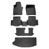 SMARTLINER 4 Rows Custom Fit Floor Liners Compatible with 2024 - 2025 Mazda CX90 8 Passenger (Hybrid | 2nd Row Bench Seats)