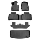 SMARTLINER 4 Rows Custom Fit Floor Liners Compatible with 2020 - 2023 Ford Explorer 7 Passenger (Hybrid)