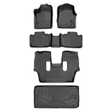 SMARTLINER 4 Rows Custom Fit Floor Liners Compatible with 2013 - 2015 Dodge Durango 6 Passenger (Gasoline | Trimline for Center Console in 2nd Row | 2nd Row Bench | For 2015 models manufactured February or Earlier) SA0127/B0071/C0233/E0113 - view 2
