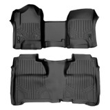 SMARTLINER 2 Rows Custom Fit Floor Liners Compatible with 2014 - 2018 Chevrolet Silverado 1500 Crew Cab (Gasoline | Carpet | 1st Row Over The Hump Coverage | 1st Row Bench Seats | 2nd Row Full Coverage | Not 4x4 Shifters | No E-Assist Models) SA0226/B0136 - view 2