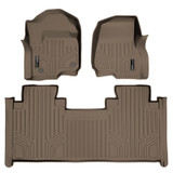SMARTLINER 2 Rows Custom Fit Floor Liners Compatible with 2017 - 2025 Ford F-250 Super Cab (Gasoline | Carpet | 1st Row Bench seats | 1st Row Not Over the hump | No 4x4 Shifters ) SA1246/B1199 - view 2
