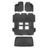 SMARTLINER 4 Rows Custom Fit Floor Liners Compatible with 2011 - 2017 Honda Odyssey (Gasoline)