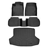 SMARTLINER 3 Rows Custom Fit Floor Liners Compatible with 2022 - 2025 Honda Civic Sedan (Gasoline | Fits w/ 2nd Row USB Ports ) SA0586/B0597/D0586 - view 2
