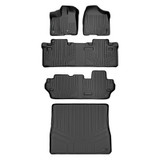 SMARTLINER 4 Rows Custom Fit Floor Liners Compatible with 2013 - 2020 Toyota Sienna 8 Passenger (Gasoline | 3rd Row With cover for 2nd Row Sliding Track ) SA0128/B0083/C0083/D0083 - view 2