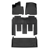 SMARTLINER 3 Rows Custom Fit Floor Liners Compatible with 2022 - 2026 Kia Carnival 7 Passenger (Gasoline | SX Prestige Versions | 2nd row w/ VIP Lounge Seats) SA0556/B0730/E0556 - view 2