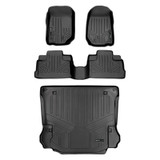 SMARTLINER 3 Rows Custom Fit Floor Liners Compatible with 2011 - 2013 Jeep Wrangler 4 Door and Unlimited (Gasoline | Trimline for Subwoofer on cargo liner) SA0139/B0073/D0139 - view 2