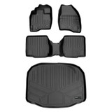 SMARTLINER 3 Rows Custom Fit Floor Liners Compatible with 2011 - 2014 Ford Explorer 7 Passenger (Gasoline | Fits bucket seats with center console)