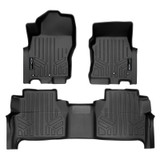 SMARTLINER 2 Rows Custom Fit Floor Liners Compatible with 2022 - 2025 Nissan Frontier Crew Cab (Gasoline | Trimline for models | w/ Fender Audio System on 2nd row)